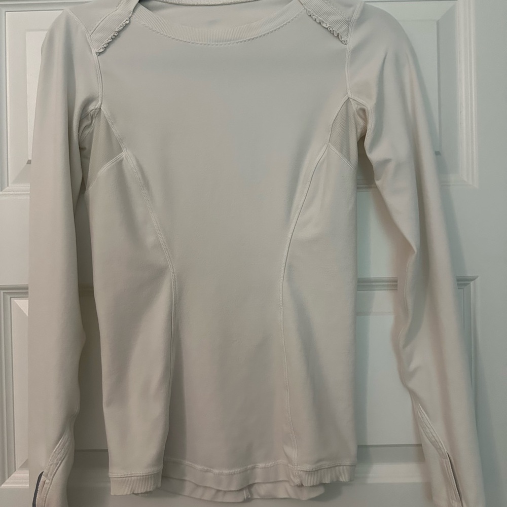 White Lululemon Long Sleeve Top